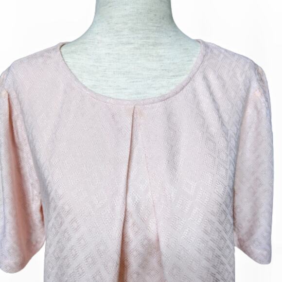 Metaphor Geometric Diamond Pattern Pink Blouse S - Picture 3 of 9